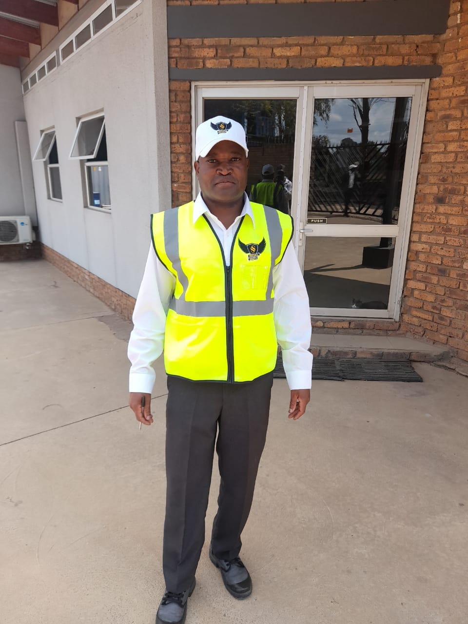 SbuForce Security guard on duty in uniform at a client site